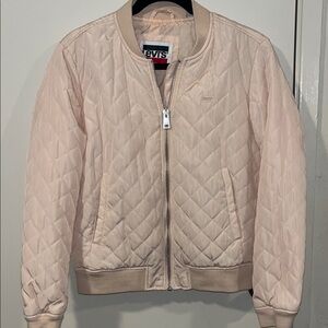 Levi's Women's Light Pink Quilted Bomber Jacket